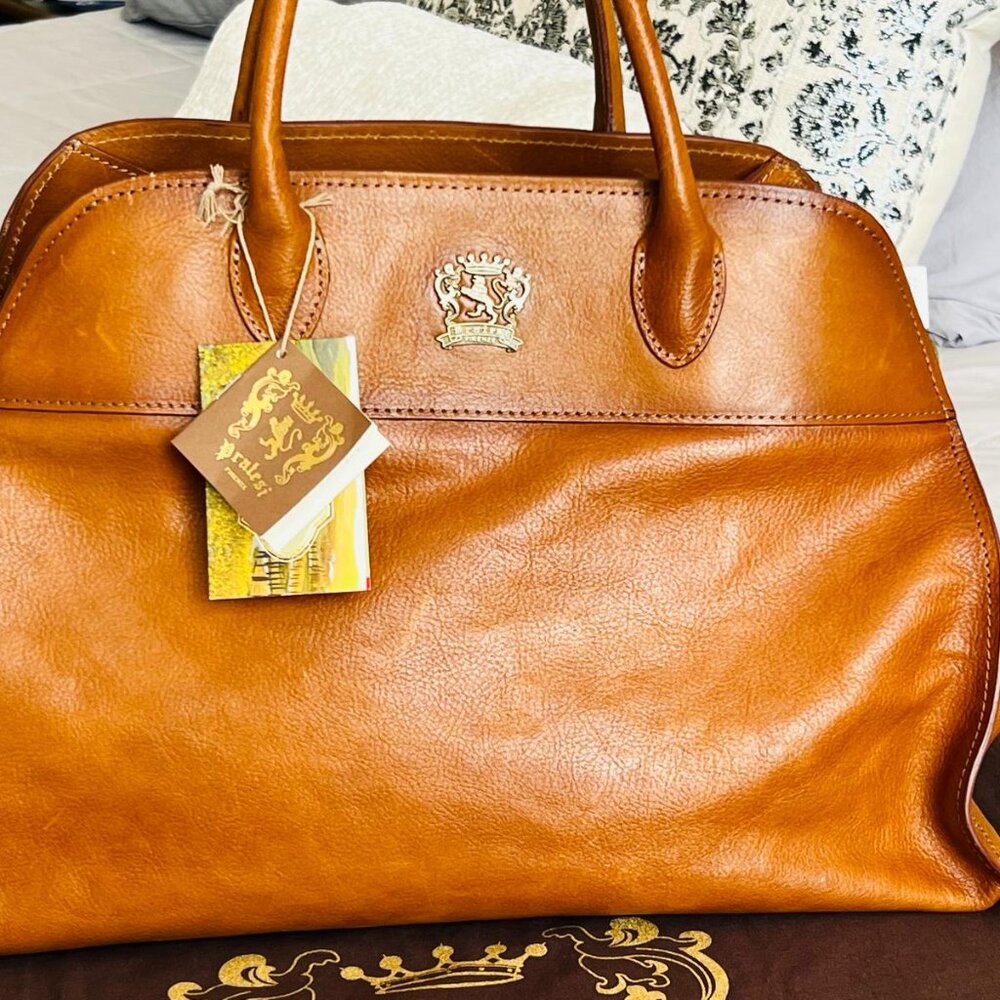 PRATESI  Leather Satchel 🔥 SALE